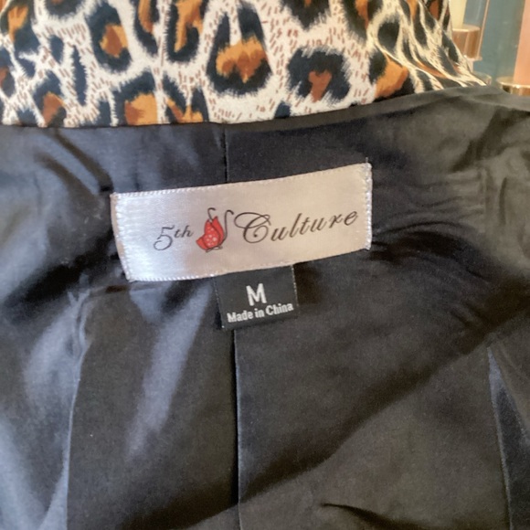 5th Culture Leopard Print PeaCoat - Picture 5 of 6